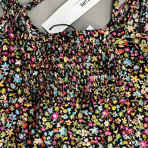 NWT - Zara Women’s Micro Floral Print Strappy Midi Dress - Size L - Picture 9 of 12
